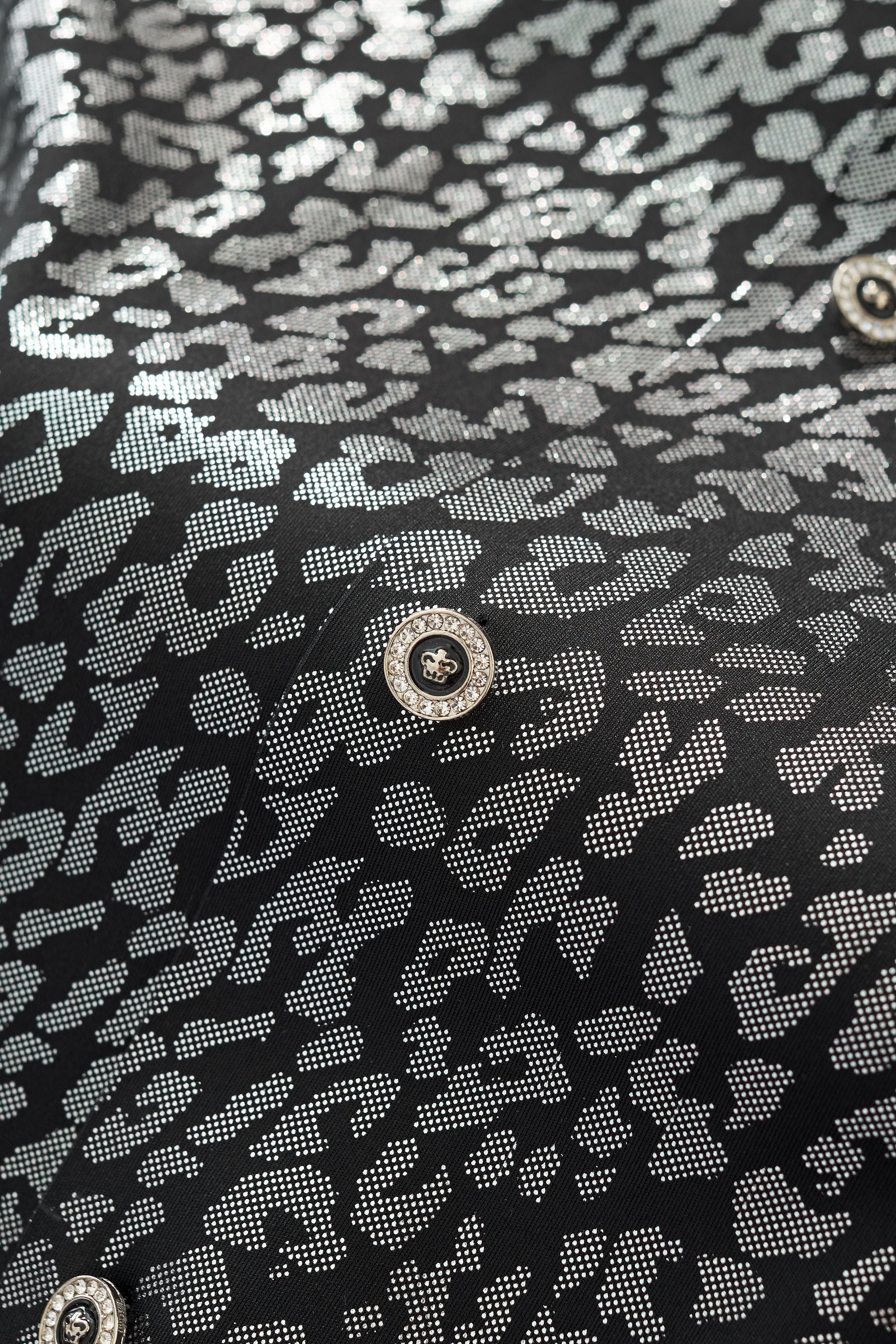 Tonal Leopard Jacquard Shirt BLACK
