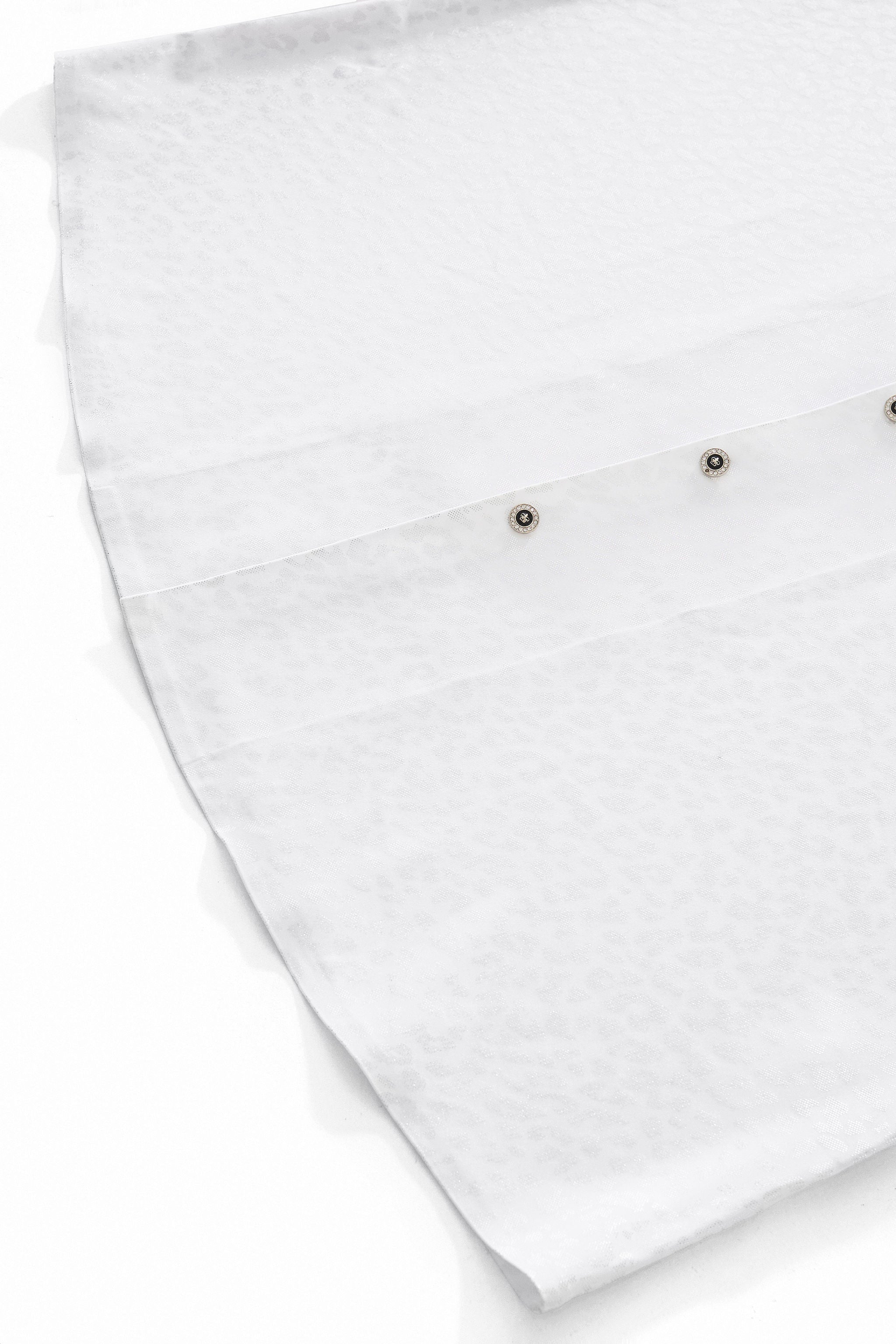 Tonal Leopard Jacquard Shirt WHITE