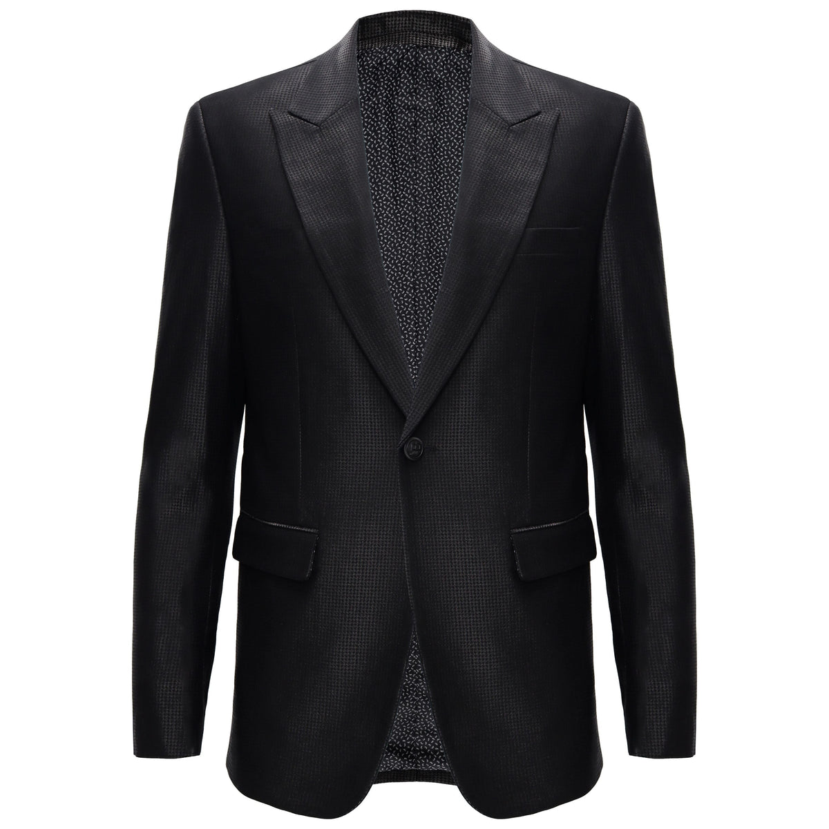 Men’s Elegant Black Textured Blazer BLACK