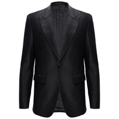 Men’s Elegant Black Textured Blazer BLACK