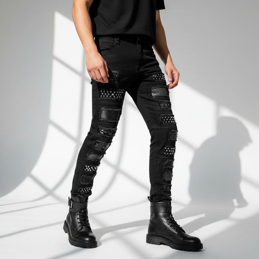 CITY DAZE Denim Pants BLACK