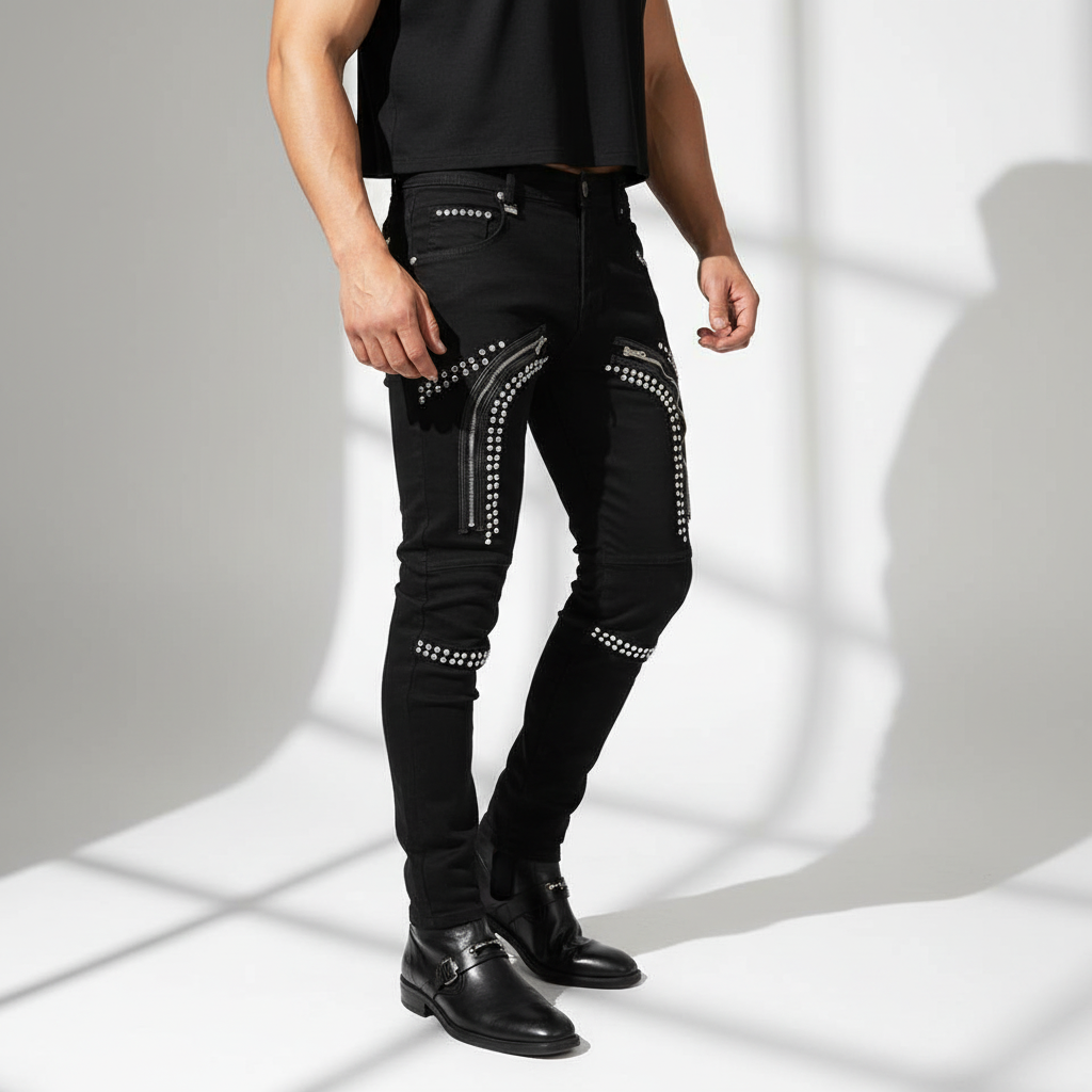 Echo’s of You Denim Pants BLACK
