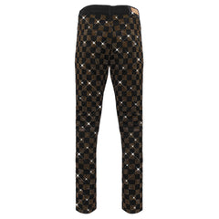Dazzle Check Denim Pant BLACK/GOLD