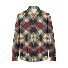 Diamond Plaid Stretch Shirt – El Baron RED