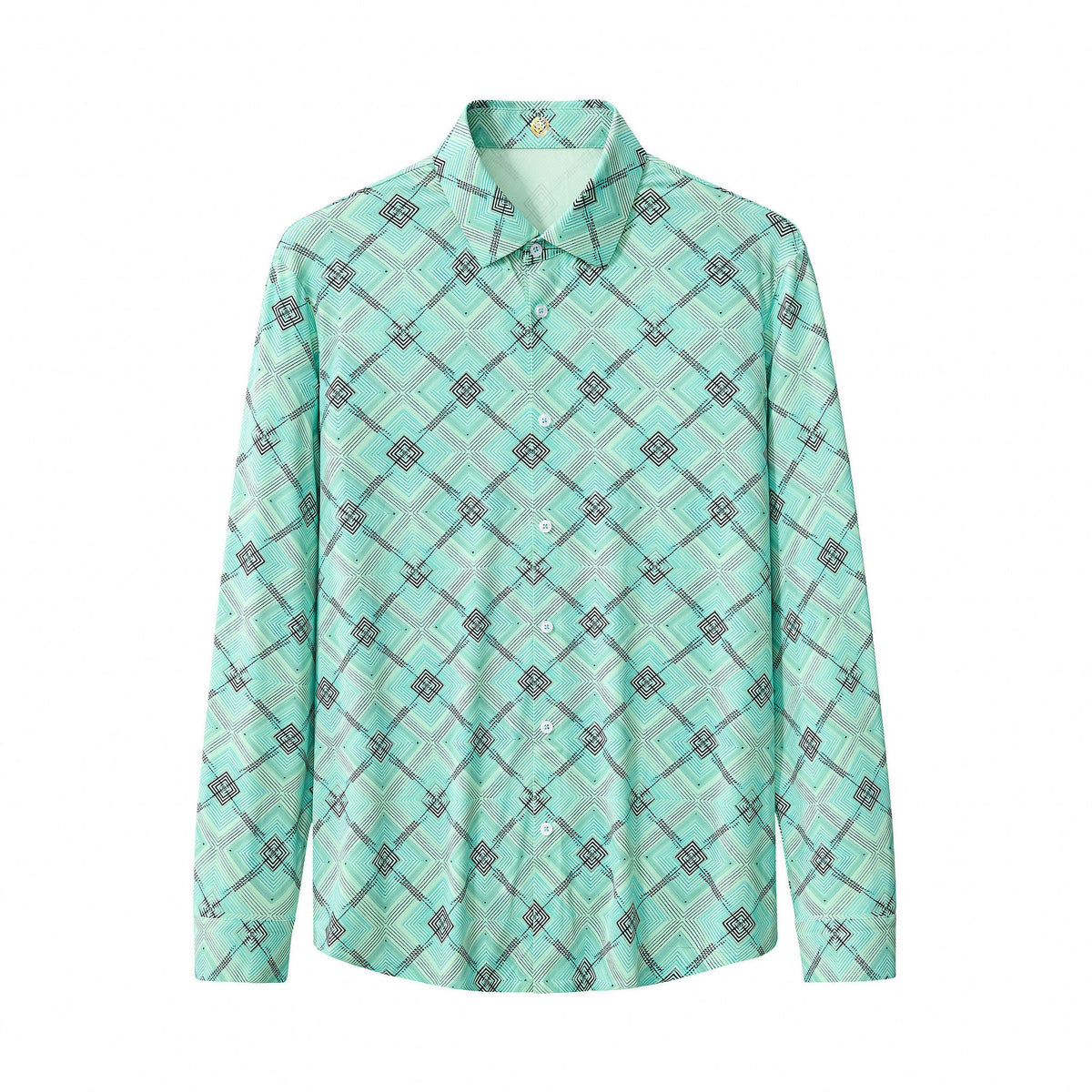 Geometric Seamless Shirt – El Baron PISTACHIO