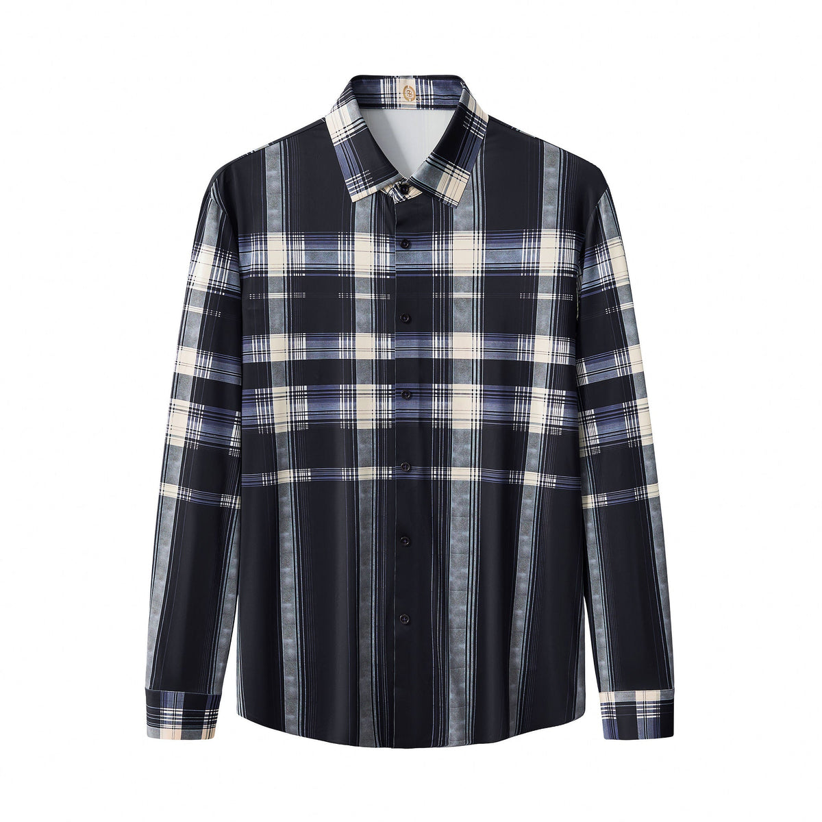 Heritage Plaid Stretch Woven Shirt-El Baron NAVY