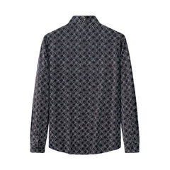 Seamless Geo Print Shirt – El Baron BLACK