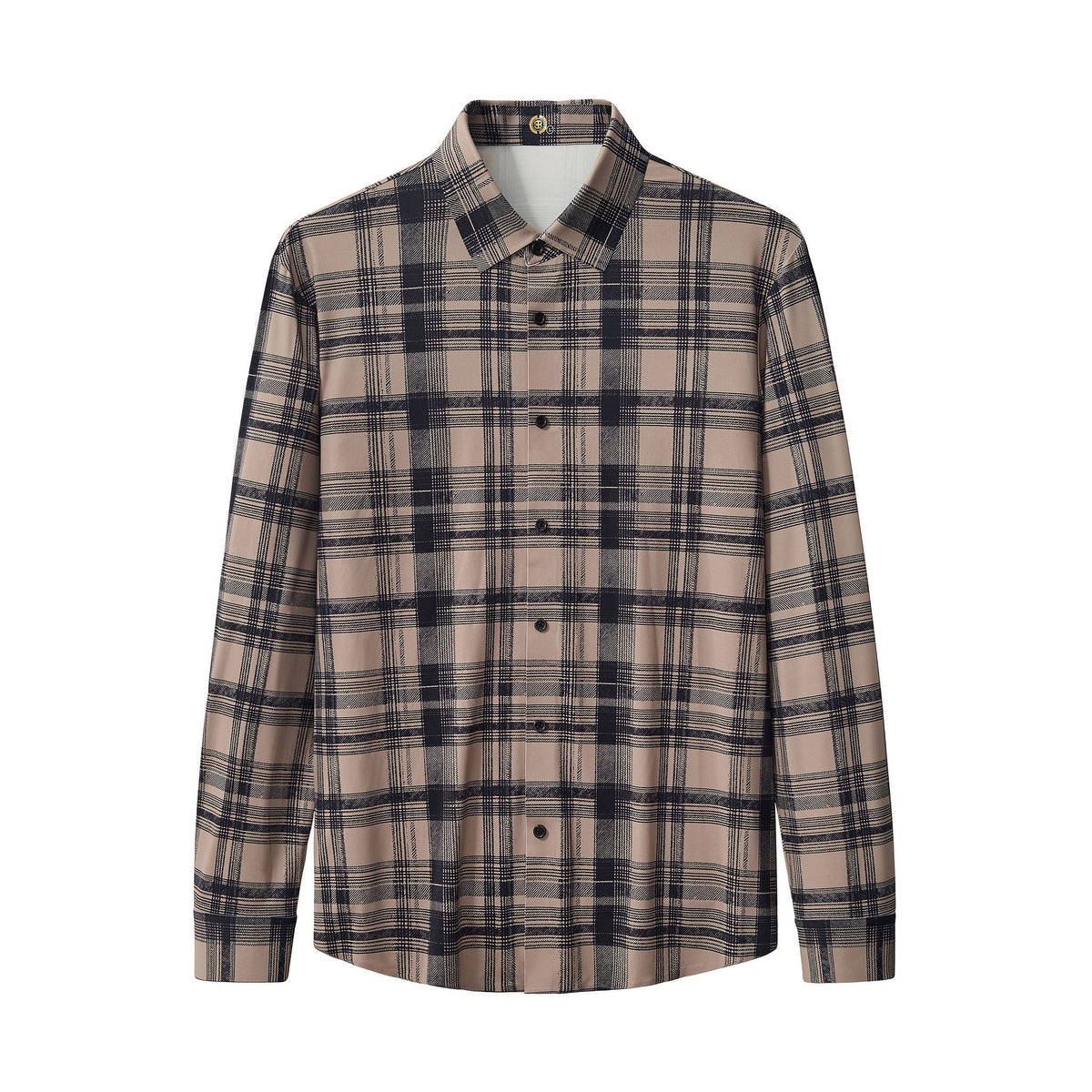 Seamless Plaid Stretch Shirt – El Baron KHAKI