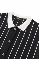 ModStripe Knit Shirt BLACK
