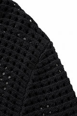 Breeze Mesh Zip Knit SS Shirt BLACK