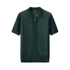 Breeze Mesh Zip Knit SS Shirt HUNTER GREEN
