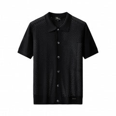Riviera Mesh Knit SS Shirt BLACK