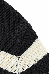 Marina Stripe Knit SS Shirt BLACK