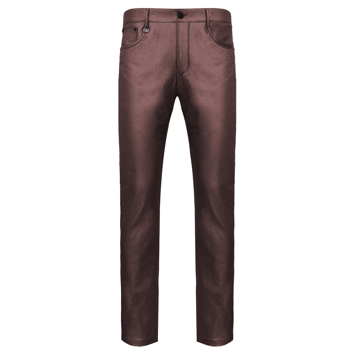 Versatile Vogue Metallic Jeans WINE