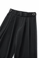 Wellington Side-Tab Trousers BLACK