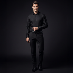 Rose Éclat Emboss Shirt BLACK