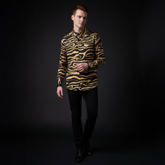 Golden Mirage Stitchless LS Shirt BLACK/BROWN